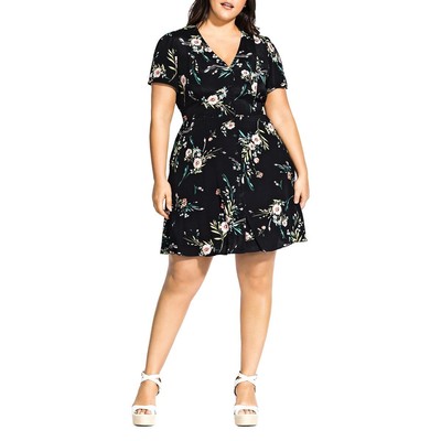 

Женское черное дневное платье с расклешенным силуэтом City Chic, размер  м, BHFO 3069, Summer sprig