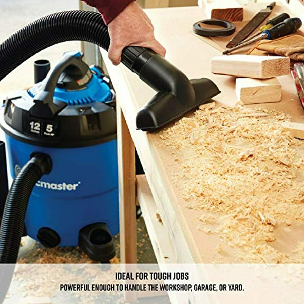 12gal Shop Vacuum for Garage Car Van Dog Hair Fur Vac 12 Gal 12Gallon Large Best