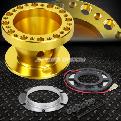 ДЛЯ MAZDA/MIATA/RX-7/RX-8/626 ЗОЛОТИСТЫЙ АЛЮМИНИЕВЫЙ АДАПТЕР СТУПИЦЫ РУЛЕВОГО КОЛЕСА С 6 ОТВЕРСТИЯМИ