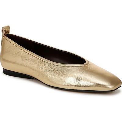Naturalizer Womens Carla Gold Slip On Ballet Flats 9 Wide (C,D,W) BHFO 4680