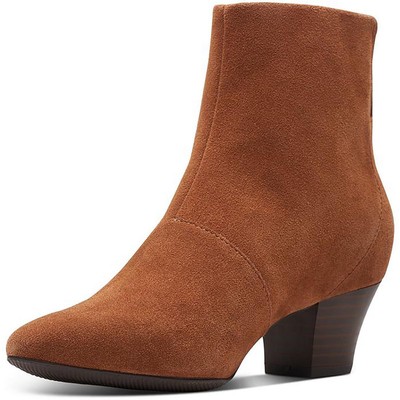 Женские замшевые ботильоны Clarks Teresa коричневого цвета Shoes 7 Medium (B,M) BHFO 9145