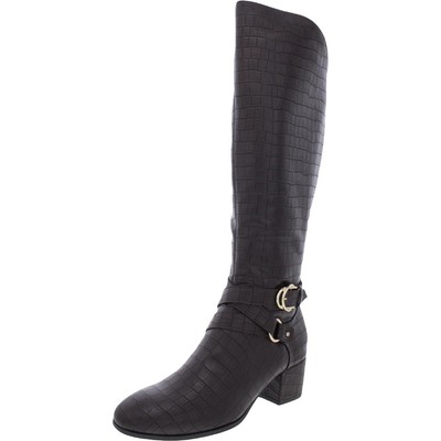 

LifeStride Женские сапоги до колена из искусственной кожи Oakley на молнии BHFO 4130, Dark choc/croco, Oakley