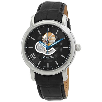 Мужские часы Mathey-Tissot Skeleton с автоматическим черным циферблатом H7053AN