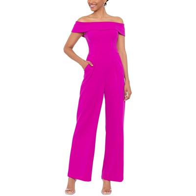 Женский повседневный комбинезон Xscape из розового крепа с открытыми плечами 4 BHFO 2279