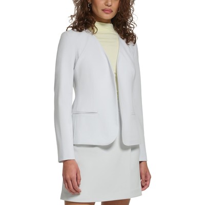 Женский серый деловой блейзер без воротника Calvin Klein Petites 6P BHFO 4984
