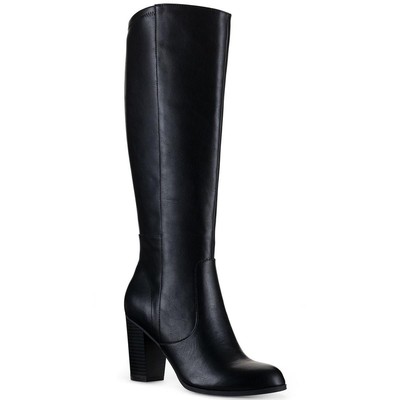 

Женские черные сапоги до колена Addyyp Style - Co. 9.5 Medium (B,M) BHFO 5676, Black smooth, Addyyp