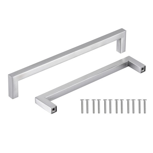 Modern Cabinet Handle Stainless Steel Brushed Nickel Kitchen Drawer Pulls LOT