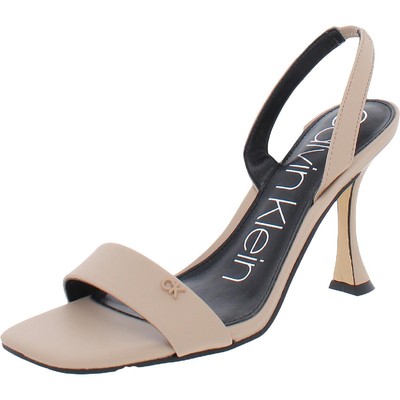 Женские туфли-лодочки Calvin Klein Byrona Tan с открытым носком, размер 9,5, средний (B, M) BHFO 7958