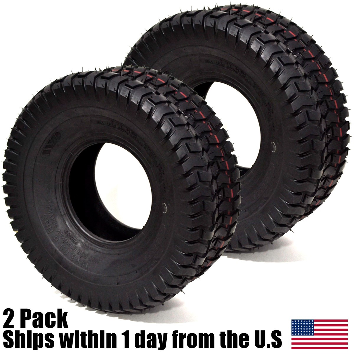 Riding Mower 2pk 15x6x6 Nhs 15x6. Turf Tires Garden Tractor Lawn Mower