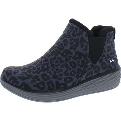 Ryka Womens Niah Black Faux Suede Ankle Boots Shoes 7 Medium (B,M) BHFO 3809