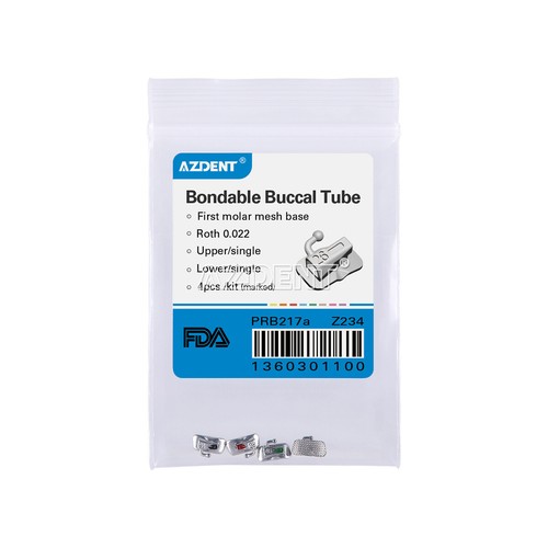 Dental Orthodontic Buccal Tube 1st Molar MBT/Roth.022 Bondable N-Conv AZDENT 