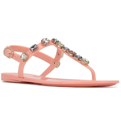 Nine West Женские сандалии из можжевельника со стразами и желе BHFO 9605