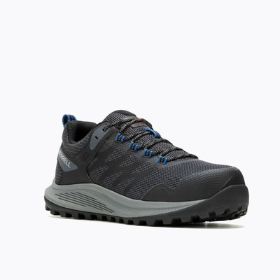 Pre-owned Merrell Work Men's Nova 3 Carbon Fiber Toe Work Shoe Black/blue - J005481