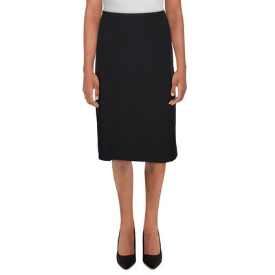 Le Suit Womens Navy Knit Solid Work Pencil Skirt 14 BHFO 2418