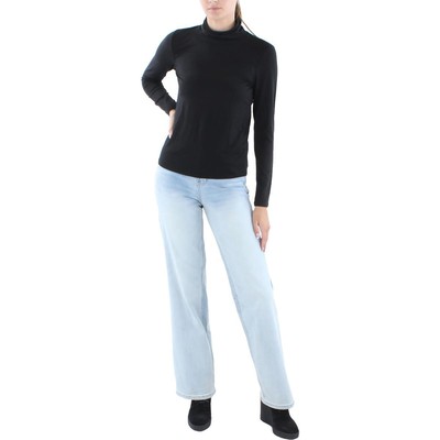 

Eileen Fisher Womens Tencel Блузка с длинным рукавом и водолазкой BHFO 7897, Черный