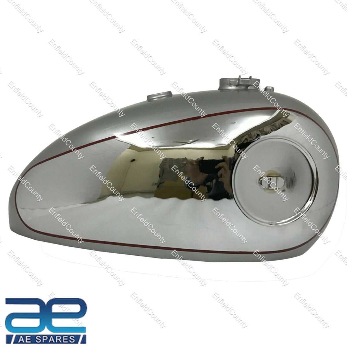 BSA GOLDSTAR CHROME FUEL TANK 4 GAL WITH CAP With TAP RUBBER PLUG & BREATHER PIPE 