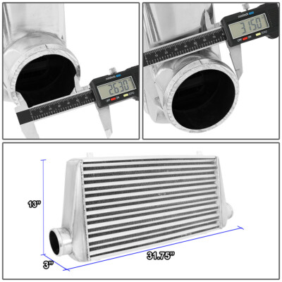 UNIVERSAL FULL ALUMINUM FMIC TURBO FRONT MOUNT INTERCOOLER 31"X13"X3" TUBE & FIN