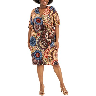 

Женское красное платье прямого кроя с украшением Connected Apparel плюс 24 Вт BHFO 2346, Rust