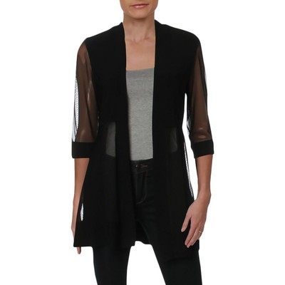 

R-M Richards Женская черная сетчатая прозрачная куртка Blazer Petites  BHFO 5173, Черный, 8442P-MP