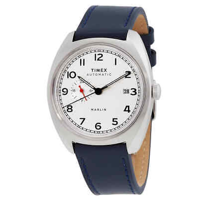 Мужские часы Timex Marlin с автоматическим серебряным циферблатом TW2V61900V3