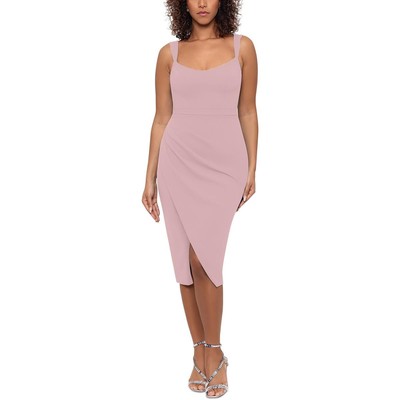 Женское розовое длинное вечернее платье с искусственным запахом Betsy & Adam 2 BHFO 1460