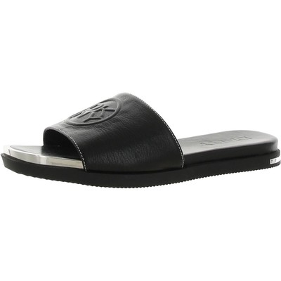 

DKNY Женские кожаные шлепанцы на платформе для малышей BHFO 3367, Черный, Baby