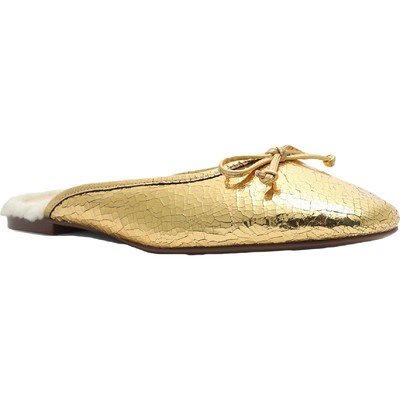 

Schutz Womens Evelin Gold Crackle Slipper Shoes 5.5 Medium (B,M) BHFO 7416, New craquele/metallic baby, Evelin