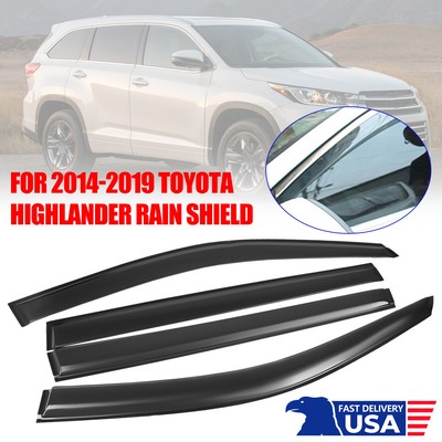 For 2014-19 Toyota Highlander JDM 3D Wavy Mugen Style Window Visors Rain GuardX4