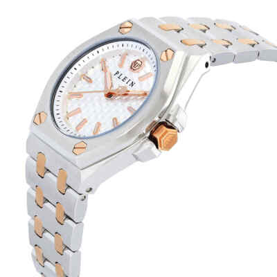 Pre-owned Philipp Plein Extreme Lady Quartz Silver Dial Two-tone Watch Pwjaa0622
