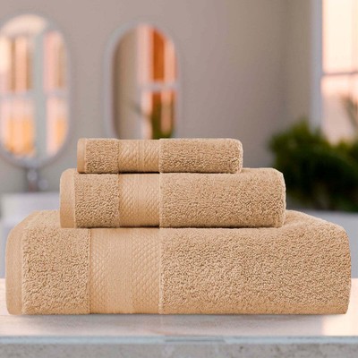 GoLinens Aria Premium Turkish Cotton 3 Piece Assorted Towel Set