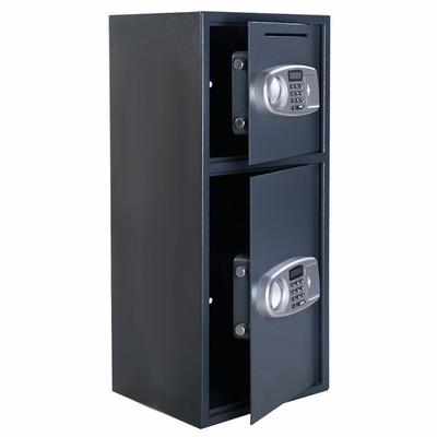 Double Door Digital Safe Depository Drop Box Safes Cash Office Security Lock