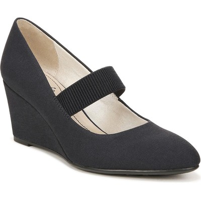LifeStride Womens Gio MJ Navy Mary Jane Heels Shoes 8 Wide (C,D,W) BHFO 8093