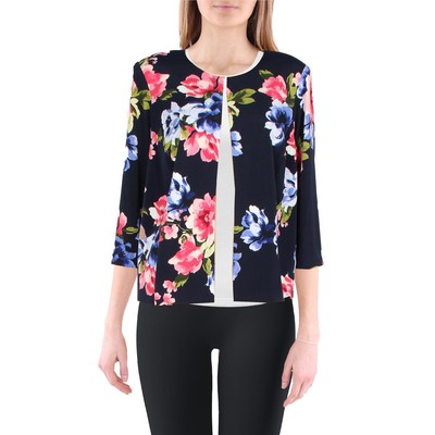 

Jessica Howard Женское темно-синее платье-двойка с цветочным принтом плюс  BHFO 4323, Navy multi