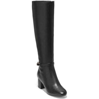 Cole Haan Womens Dana Block Heel BT 60 Embossed Knee-High Boots Boots BHFO 8364
