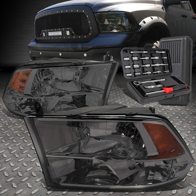 ДЛЯ 09-18 RAM 1500 2500 3500 ДЫМЧАТЫЙ КОРПУС, ЯНТАРНАЯ УГЛОВАЯ ЛАМПА ФАРЫ + НАБОР ИНСТРУМЕНТОВ