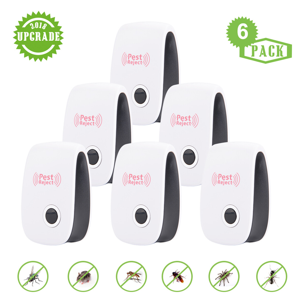 Ultrasonic Pest Repeller Romuche 6pack Repellent With Gift Electronic Plug For Sale Online Ebay