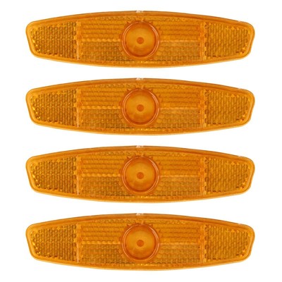 4 PCS Bicycle Wheel Spoke Reflectors, Front and Rear Spoke Lights Rim Reflect...