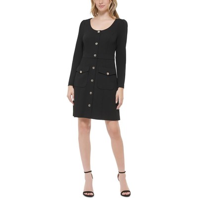 Женское черное платье для подводного плавания с рукавами 3/4 Tommy Hilfiger Work Fit & Flare 6 BHFO 7173