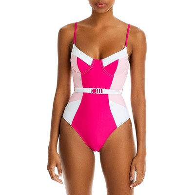 

Женский сплошной и полосатый розовый слитный купальник Spencer на косточках  BHFO 7959, Strawberry/marshmallow/cotton candy