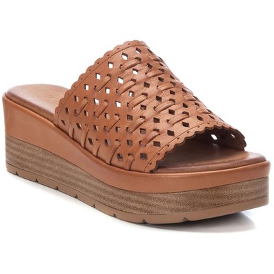 

CARMELA Женские кожаные босоножки на танкетке Raquel на платформе BHFO 5293, Camel, Raquel