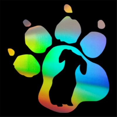2x Dog Animal Paw Funny Decal Car Window Door Bumper Truck Laptop Vinyl Sticker