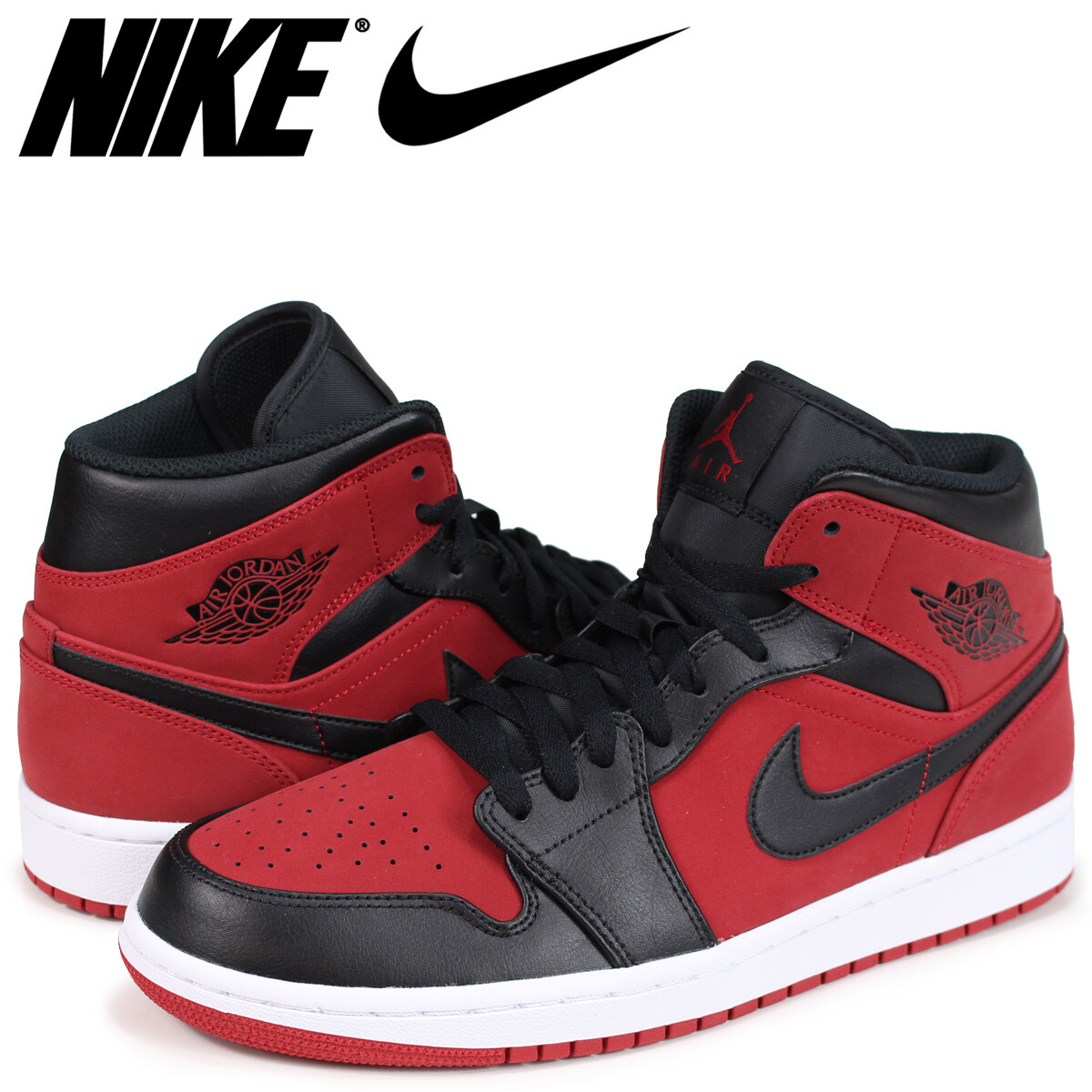 Nike Air Jordan 1 I Mid Gym Red Black White BRED Retro