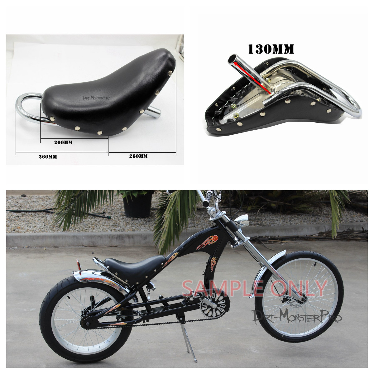 Bicycle Seat for Custom Chopper Lowrider Beach Cruiser ...