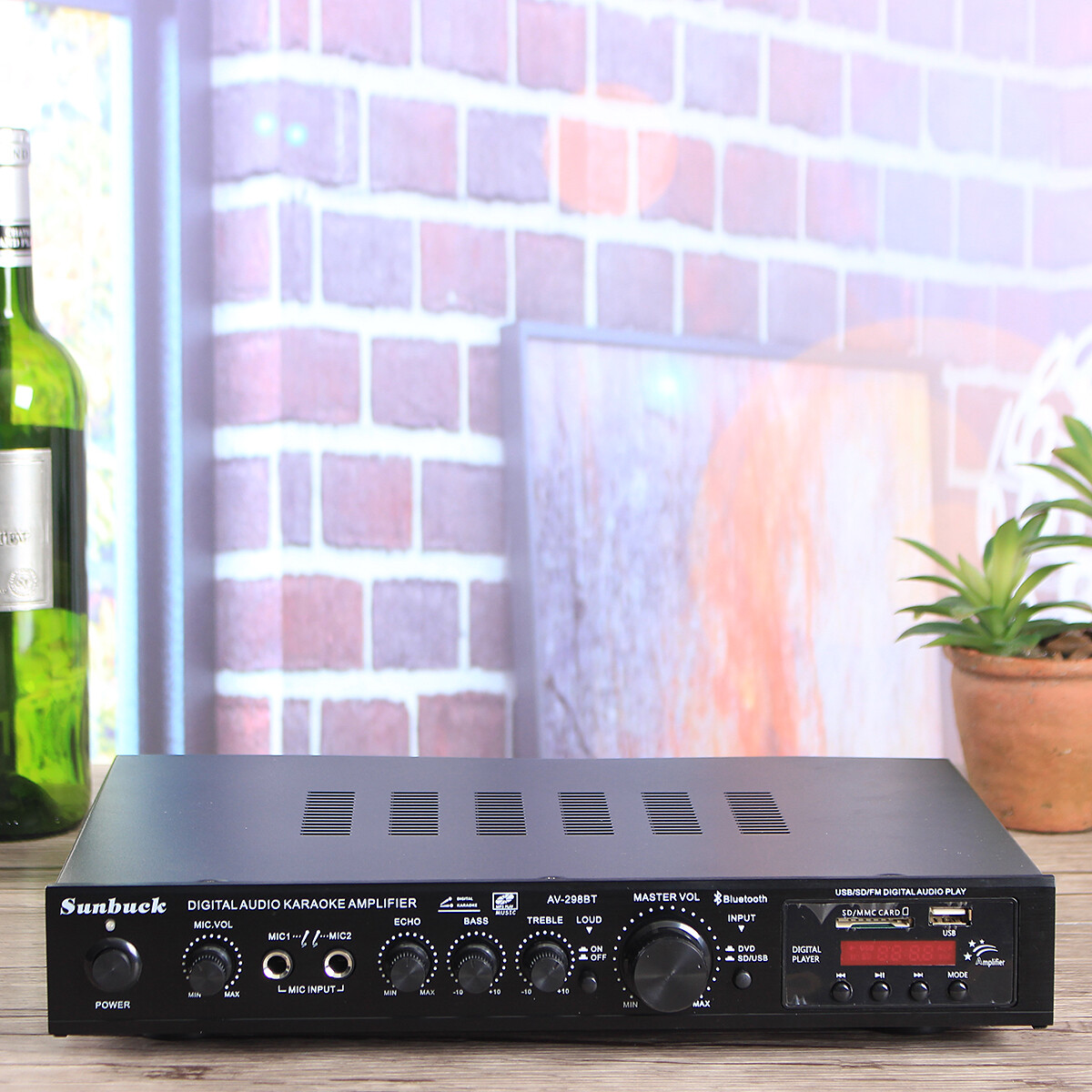 Sunbuck 2200W HiFi bluetooth Power Amplifier 5 Channel Stereo Home Audio Amp