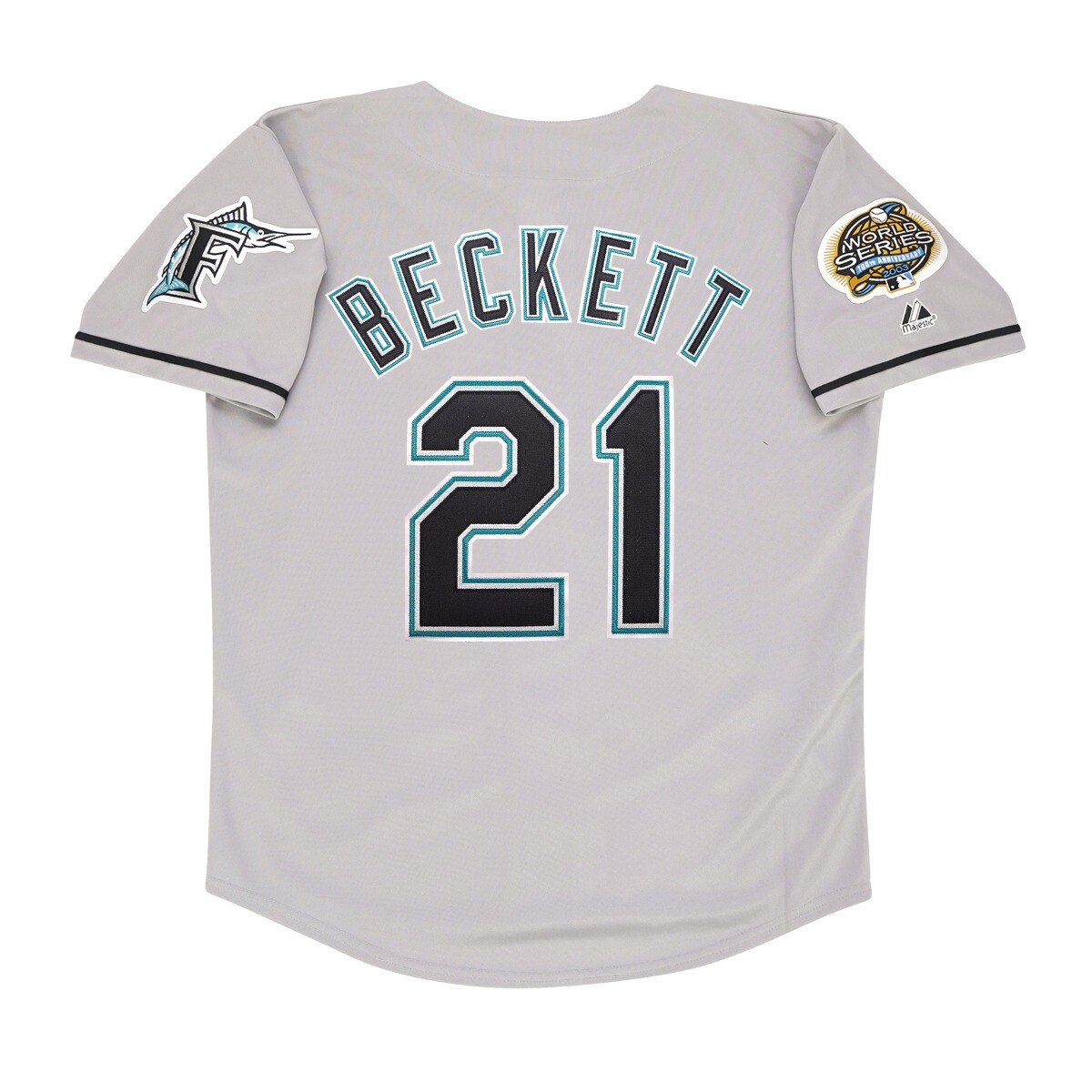 Josh Beckett 2003 Florida Marlins World Series Men's Grey