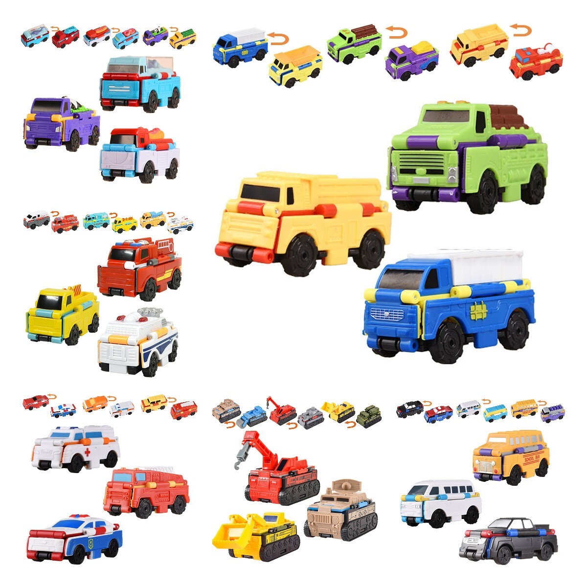 Flip Racers Transformable Cars Dual-Design Toy Creative Mini