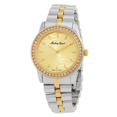 Женские часы Mathey-Tissot Artemis с кварцевым кристаллом и циферблатом цвета шампанского D10860BQDI
