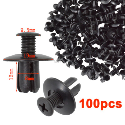 100 Bumper Retainers Fender Liner Clip Hood Rivets Trim Fastener for Hyundai KIA