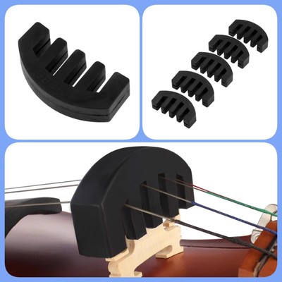 10pcs Violin Practice Mute Black Heavy Rubber Silencer for 4/4 Fiddle