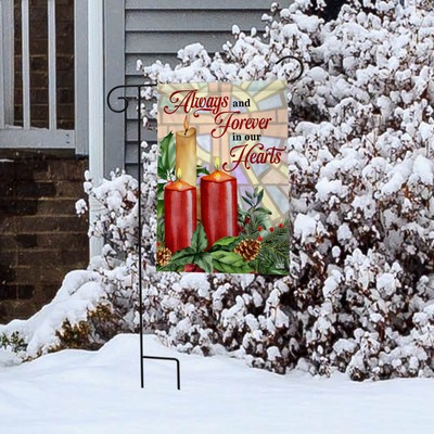 Briarwood Lane Christmas Candle Bereavement Garden Flag